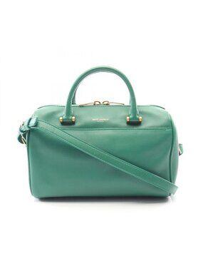 Saint Laurent Paris Handbag Baby Duffle 2-Way Green Leather